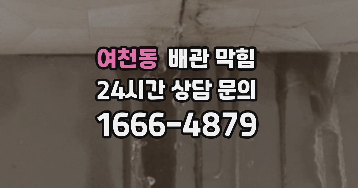 여천동 배관 막힘