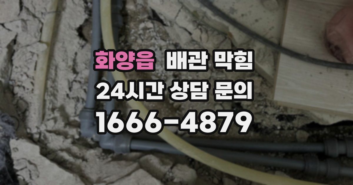 화양읍 배관 막힘
