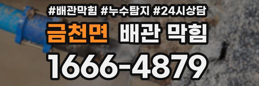 금천면 배관 막힘