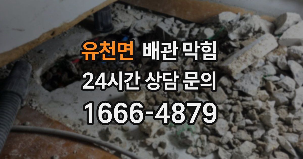 유천면 배관 막힘