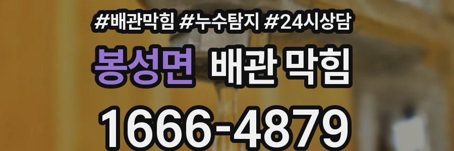 봉성면 배관 막힘