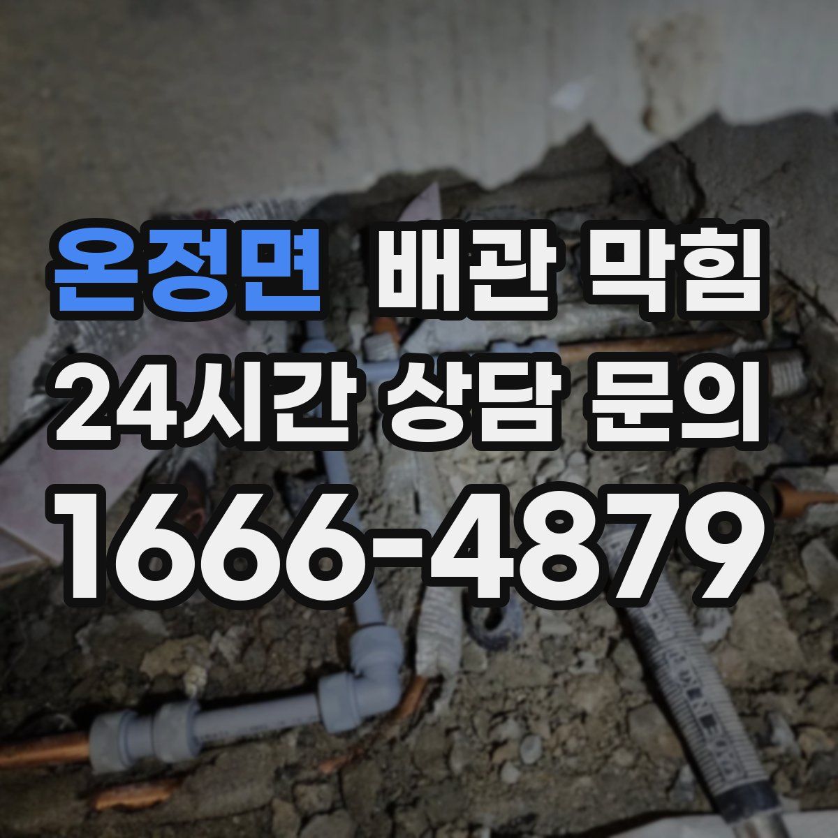 온정면 배관 막힘