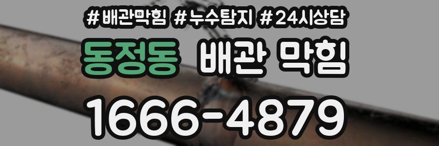 동정동 배관 막힘