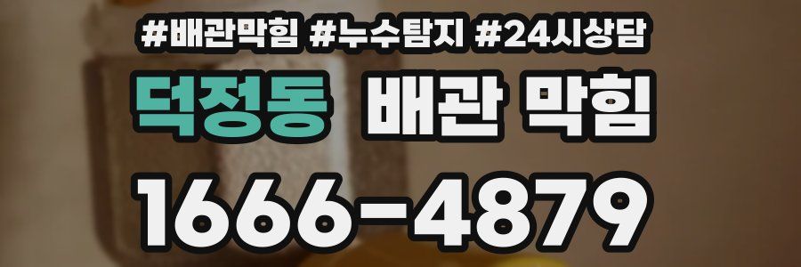 덕정동 배관 막힘