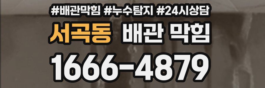 서곡동 배관 막힘