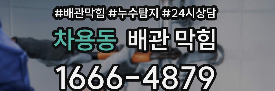 차용동 배관 막힘