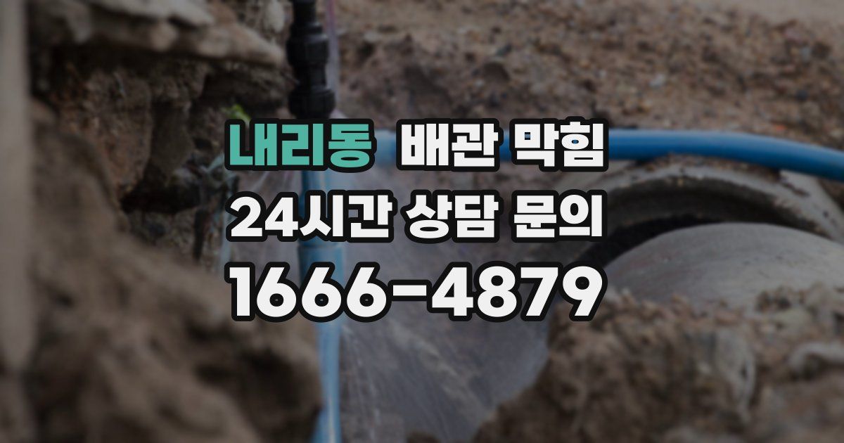 내리동 배관 막힘