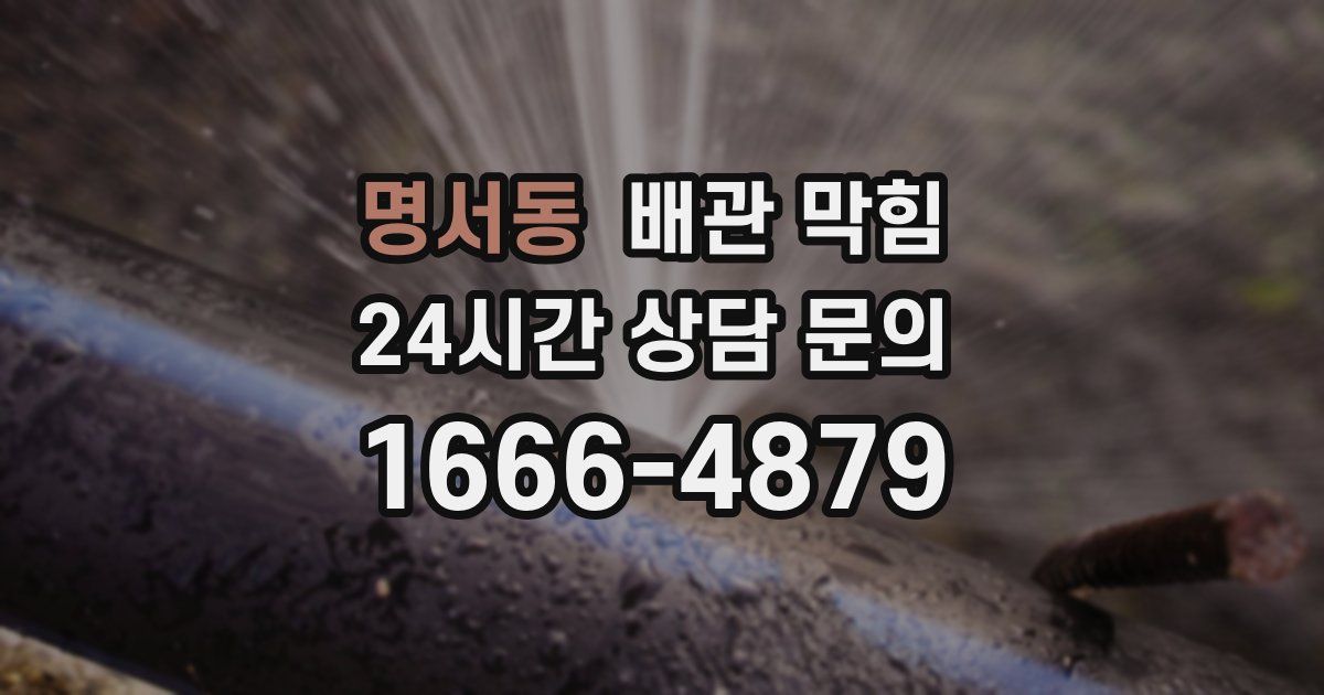 명서동 배관 막힘