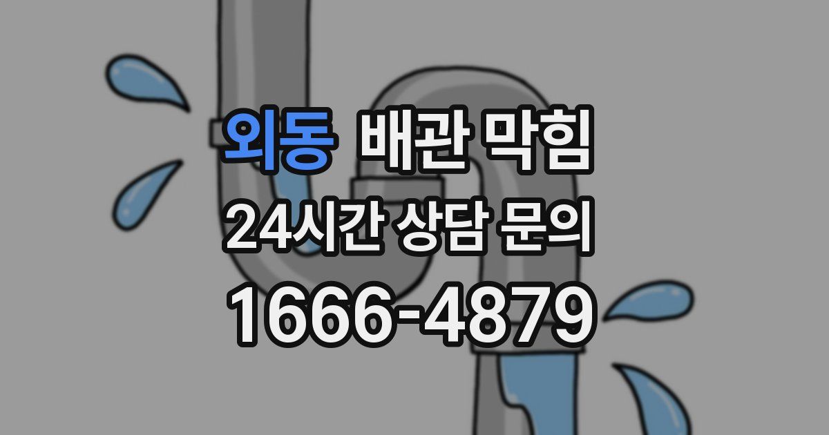 외동 배관 막힘