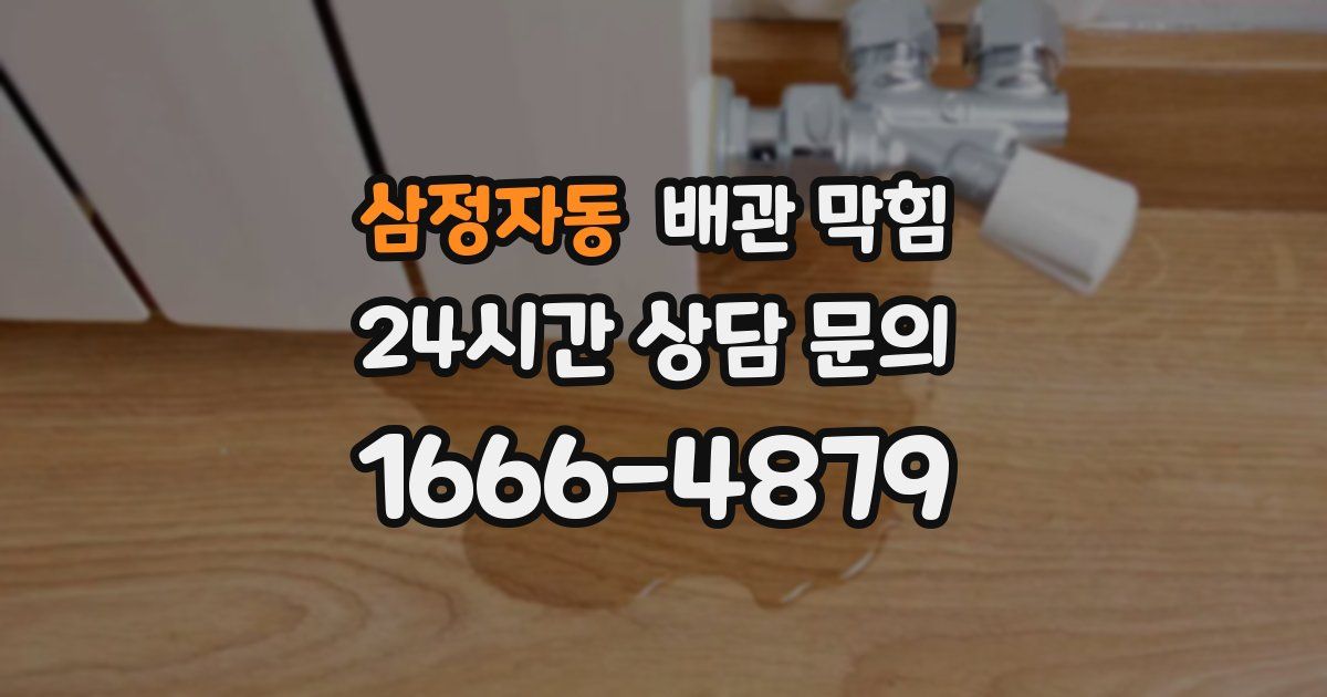 삼정자동 배관 막힘