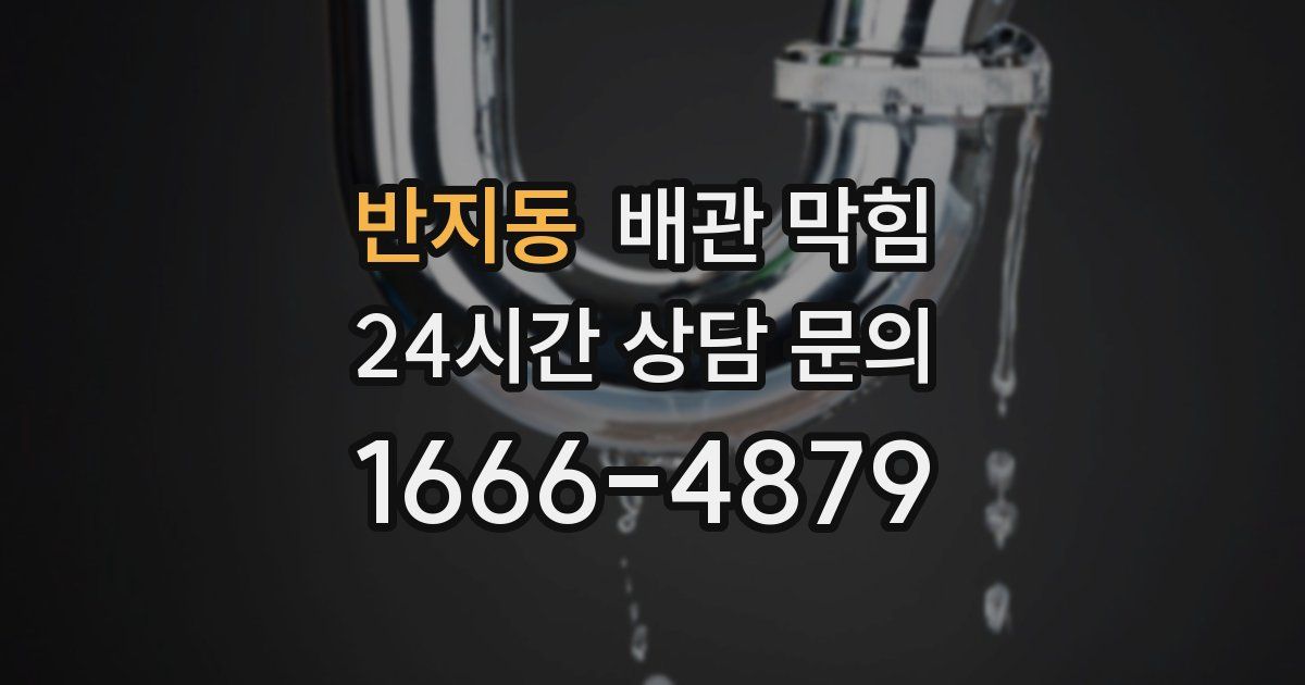 반지동 배관 막힘