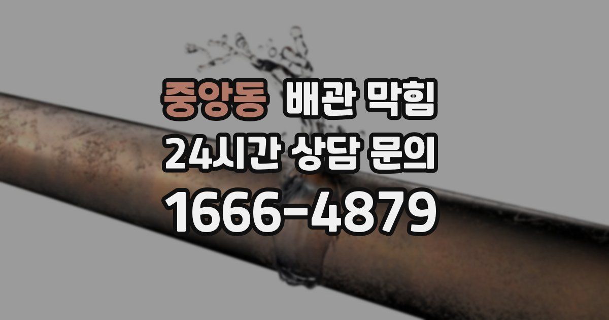 중앙동 배관 막힘