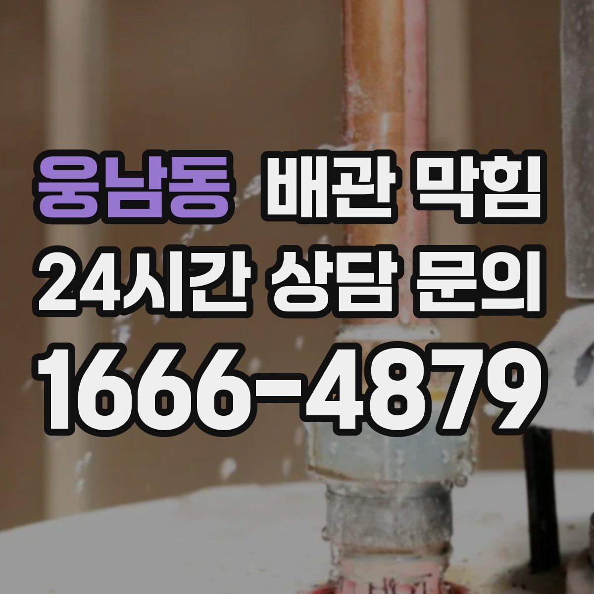 웅남동 배관 막힘