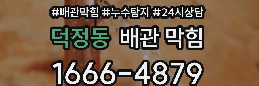 덕정동 배관 막힘