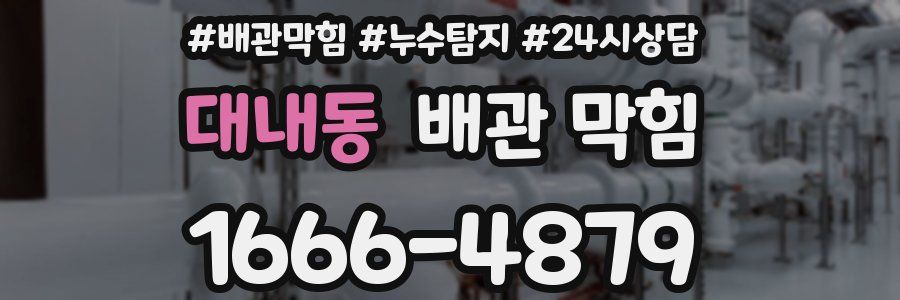 대내동 배관 막힘