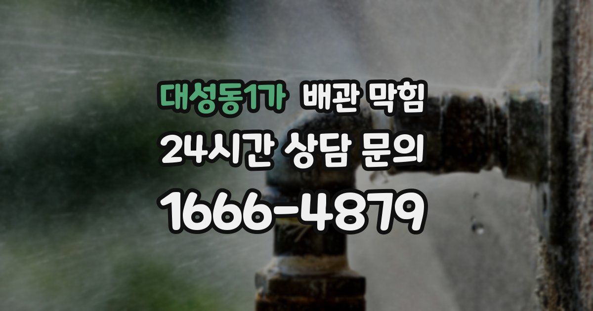 대성동1가 배관 막힘