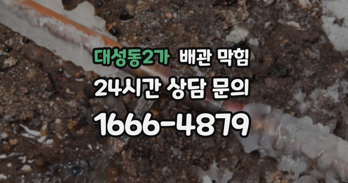 대성동2가 배관 막힘