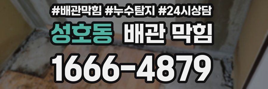 성호동 배관 막힘