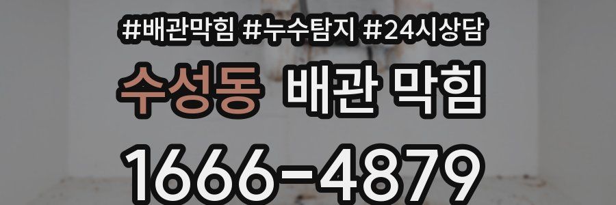 수성동 배관 막힘