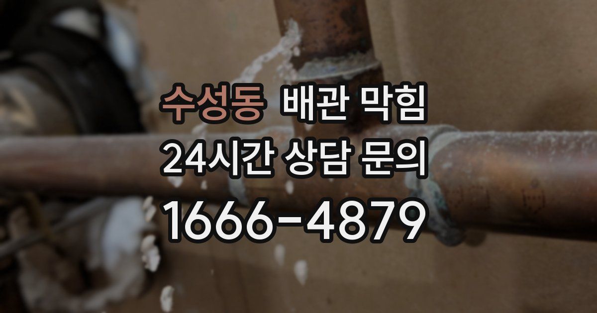 수성동 배관 막힘