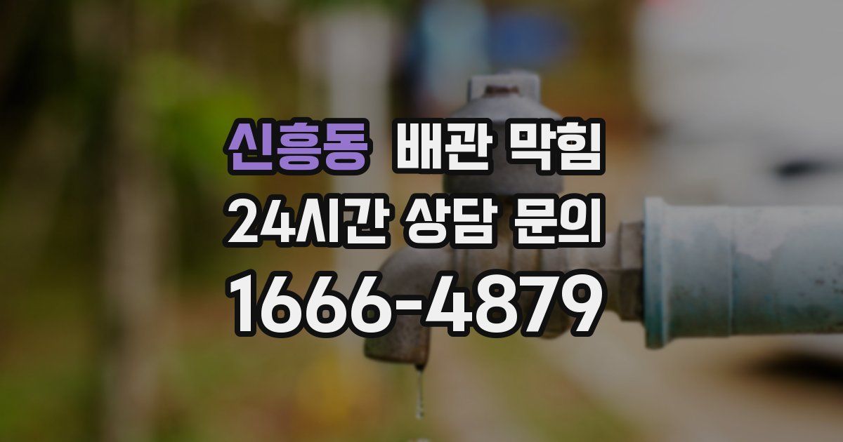 신흥동 배관 막힘