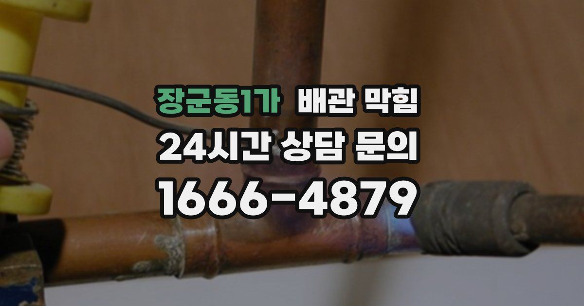 장군동1가 배관 막힘