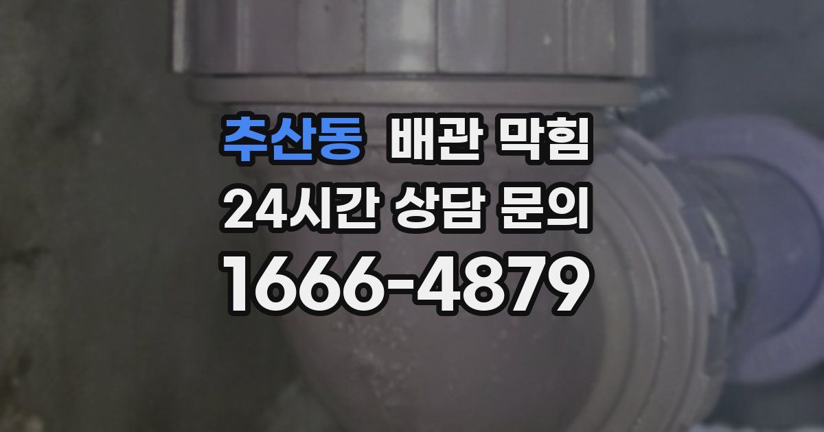 추산동 배관 막힘