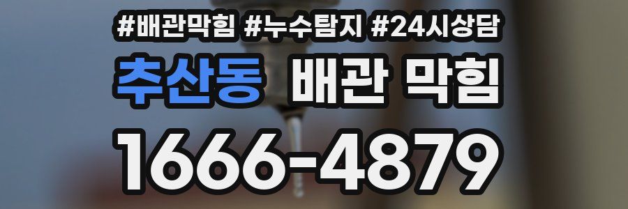 추산동 배관 막힘