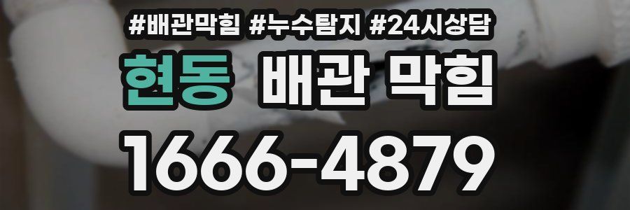 현동 배관 막힘