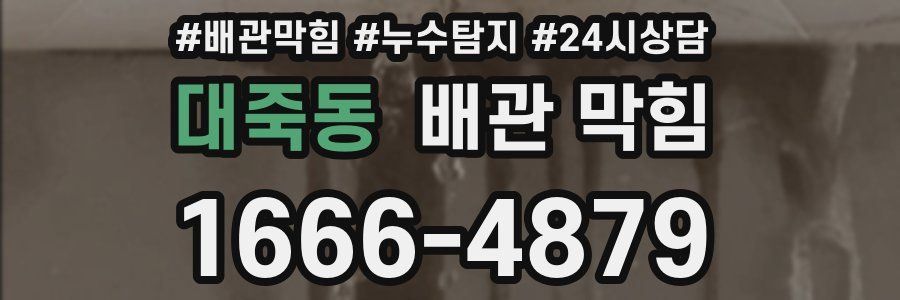 대죽동 배관 막힘