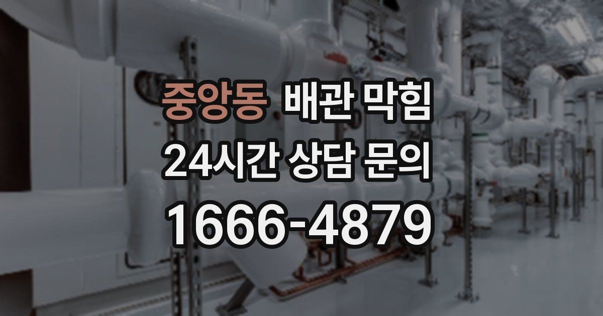 중앙동 배관 막힘