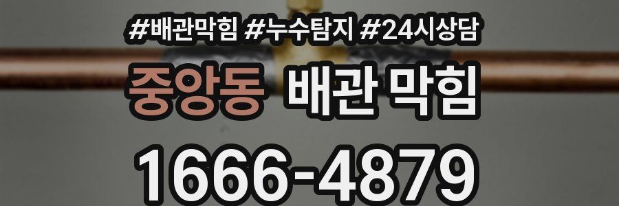 중앙동 배관 막힘