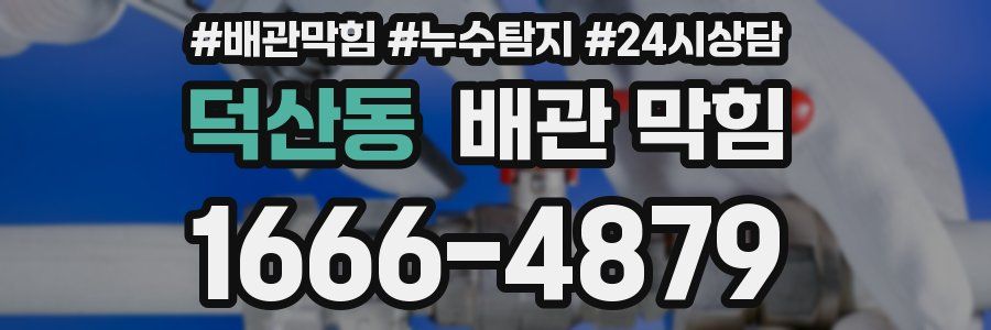 덕산동 배관 막힘