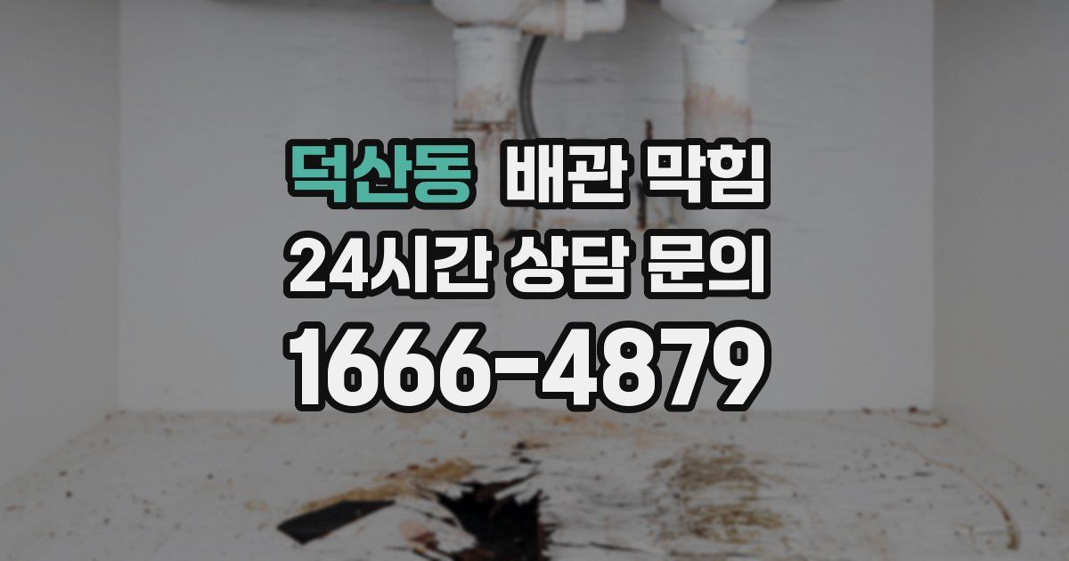덕산동 배관 막힘