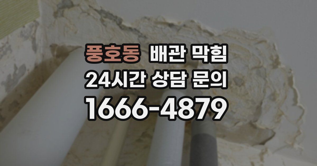 풍호동 배관 막힘