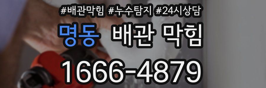 명동 배관 막힘