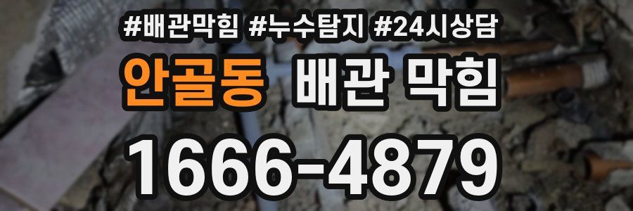 안골동 배관 막힘