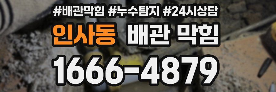 인사동 배관 막힘