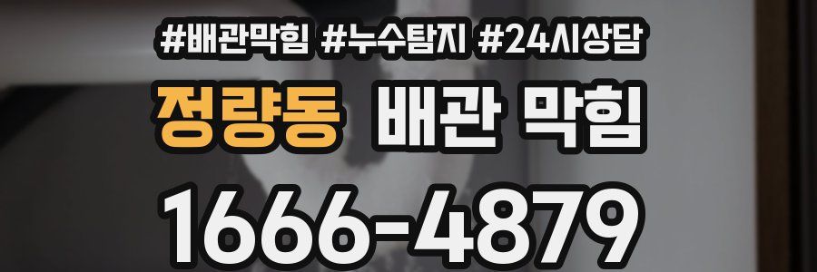 정량동 배관 막힘