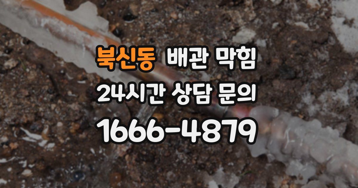 북신동 배관 막힘