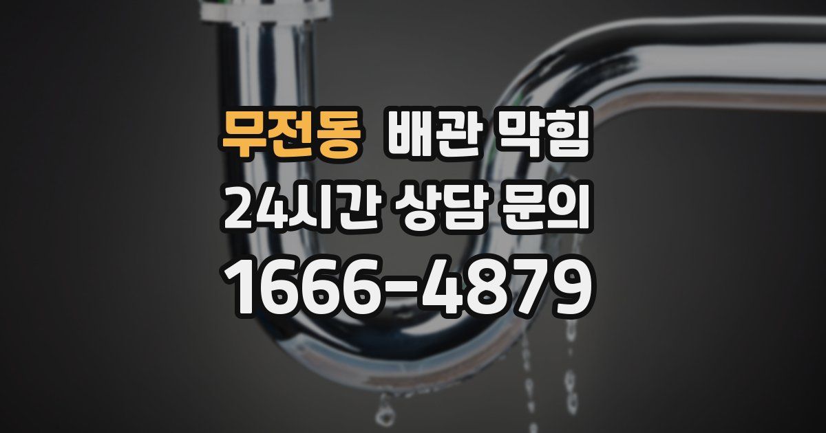 무전동 배관 막힘