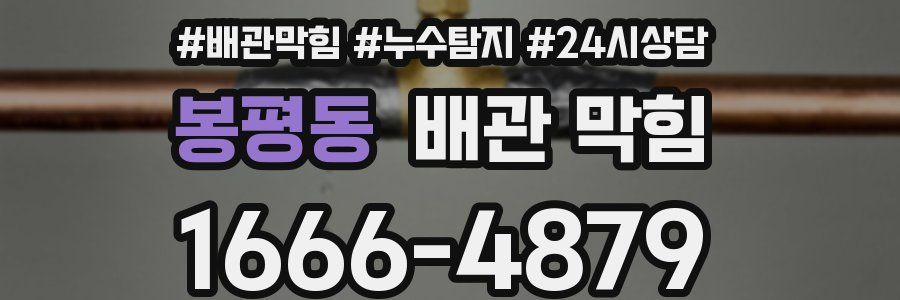 봉평동 배관 막힘