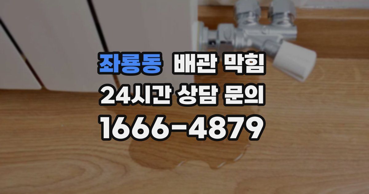 좌룡동 배관 막힘