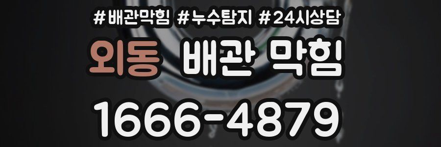 외동 배관 막힘