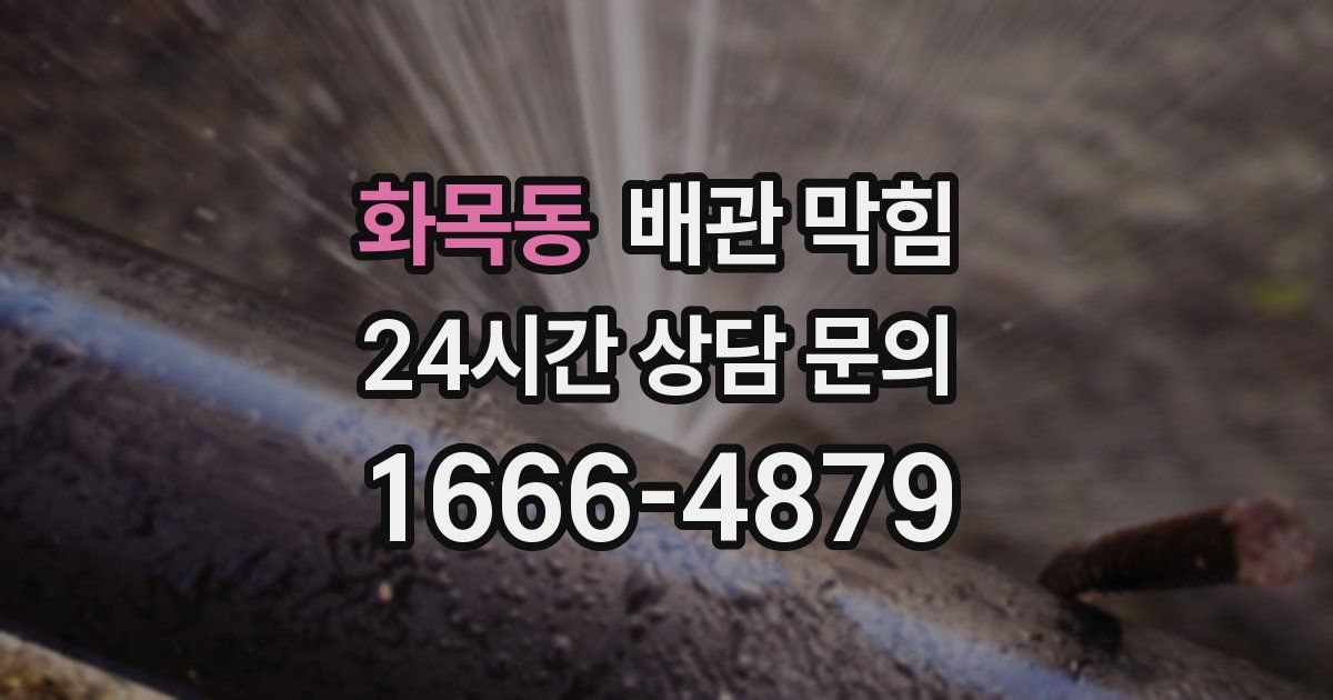 화목동 배관 막힘
