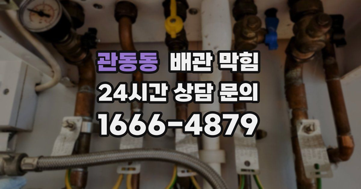 관동동 배관 막힘