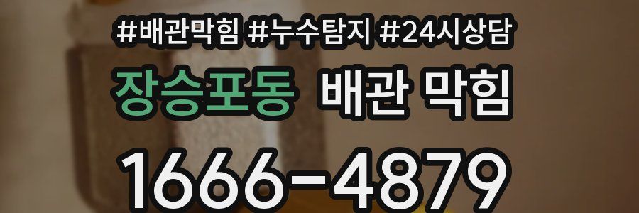 장승포동 배관 막힘