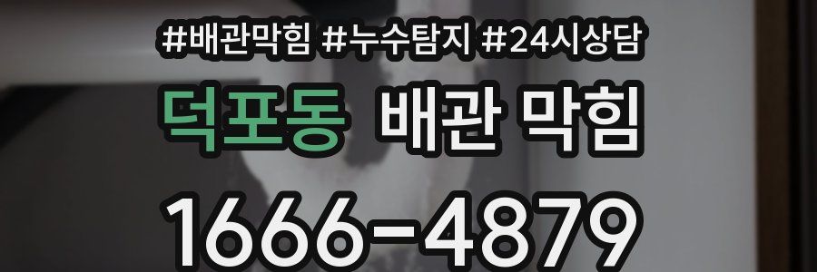 덕포동 배관 막힘