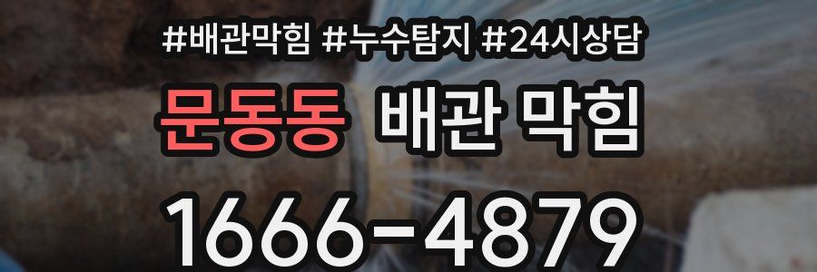 문동동 배관 막힘