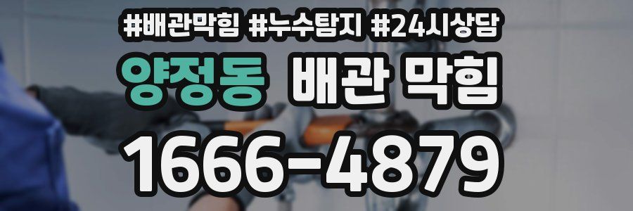 양정동 배관 막힘